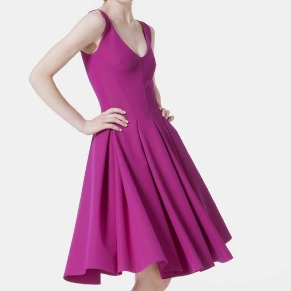 Chiara boni le petite robe fuchsia fit and flare dress